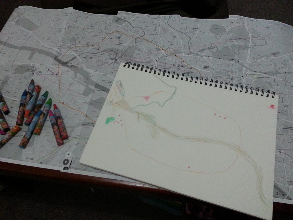 Using my limited graphic arts skills to copy the map